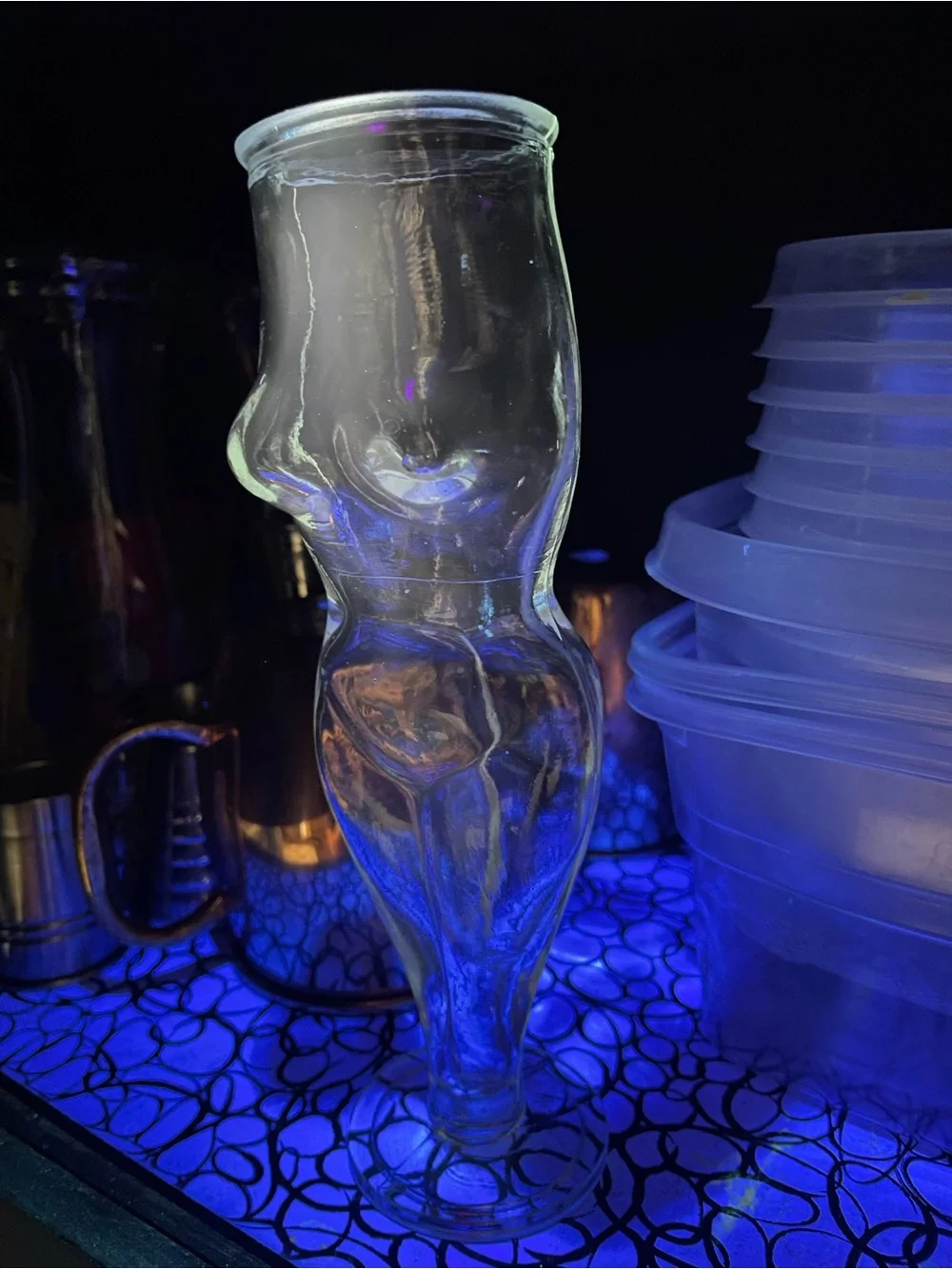 Vintage Venus Nudie Beer Glass Naked Lady  Drinkware Cup
